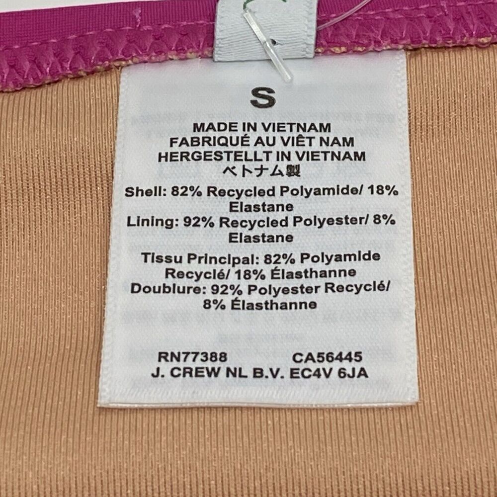 J Crew Hallie Bikini Bottom Fuchsia Pink Size Small BM642 High Rise Mid Cut Leg - Picture 7 of 7